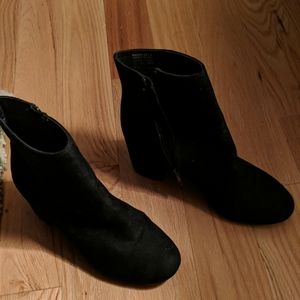 Black suede ankle boots